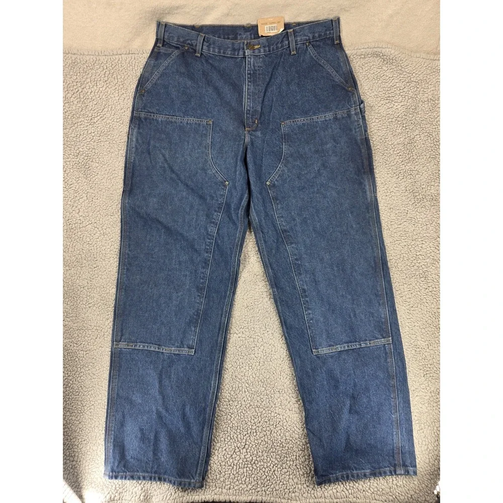 Carhartt Loose Orig. Fit Double-Front Washed Logger Dungaree Jeans B73-DST 40x34